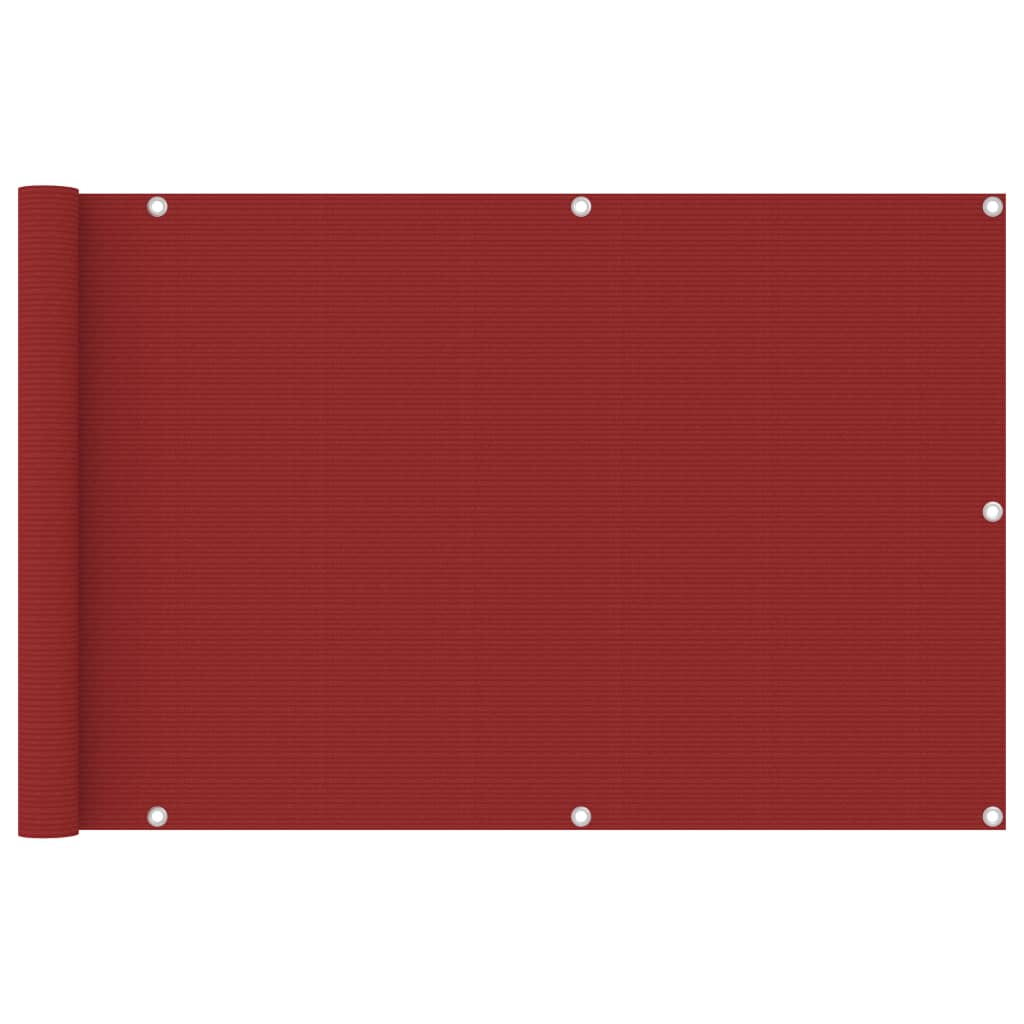 Balcony Screen Red 90x400 cm HDPE
