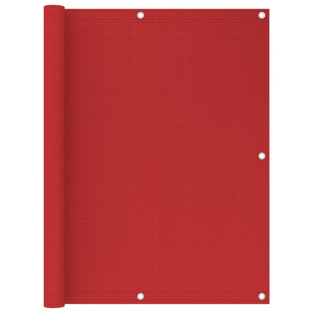 Balcony Screen Red 120x500 cm HDPE