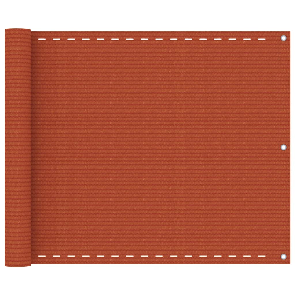 Balcony Screen Orange 75x400 cm HDPE