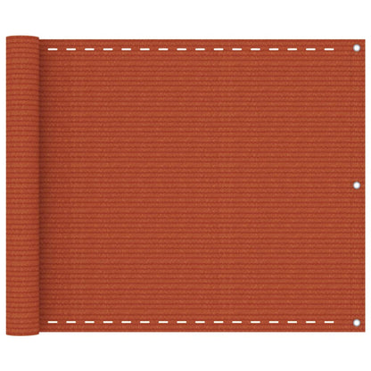 Balcony Screen Orange 75x400 cm HDPE