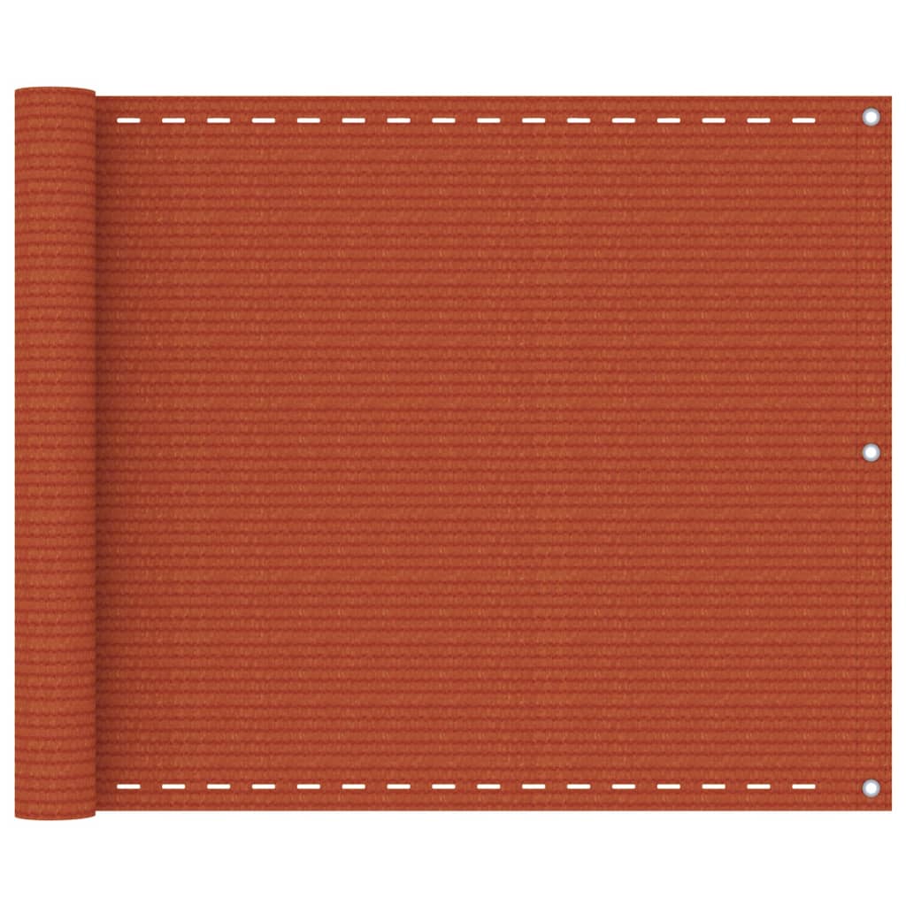Balcony Screen Orange 75x500 cm HDPE