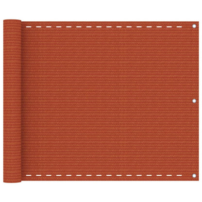 Balcony Screen Orange 75x500 cm HDPE