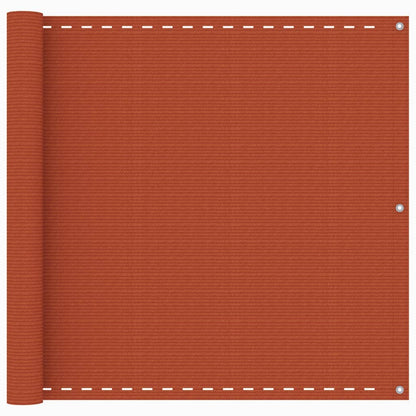 Balcony Screen Orange 90x500 cm HDPE