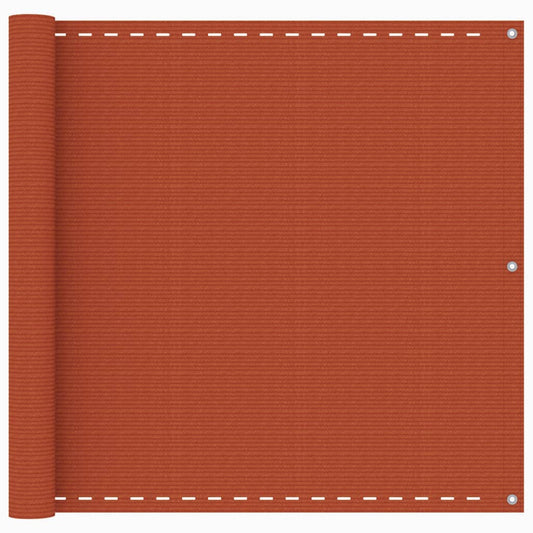 Balcony Screen Orange 90x500 cm HDPE