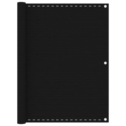 Balcony Screen Black 120x400 cm HDPE