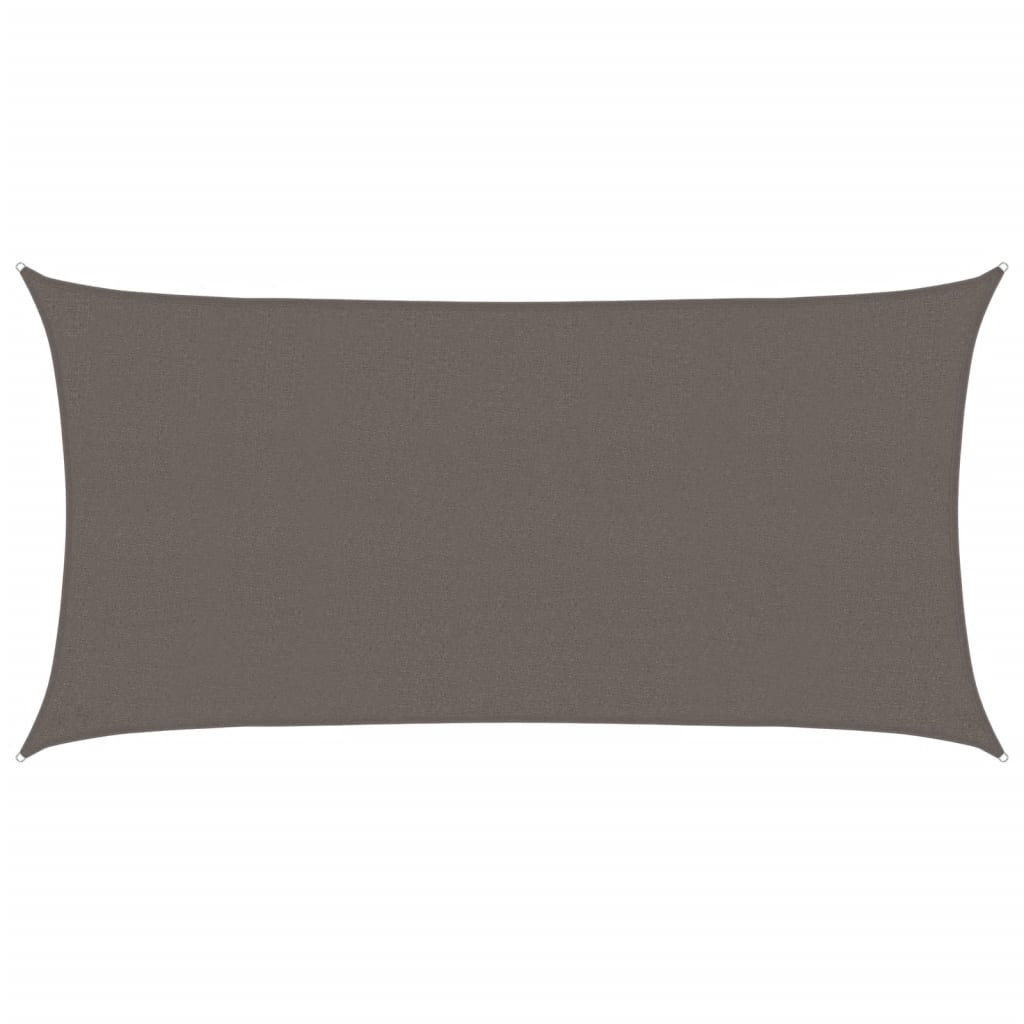 Sunshade Sail 160 g/m² Anthracite 2.5x4.5 m HDPE