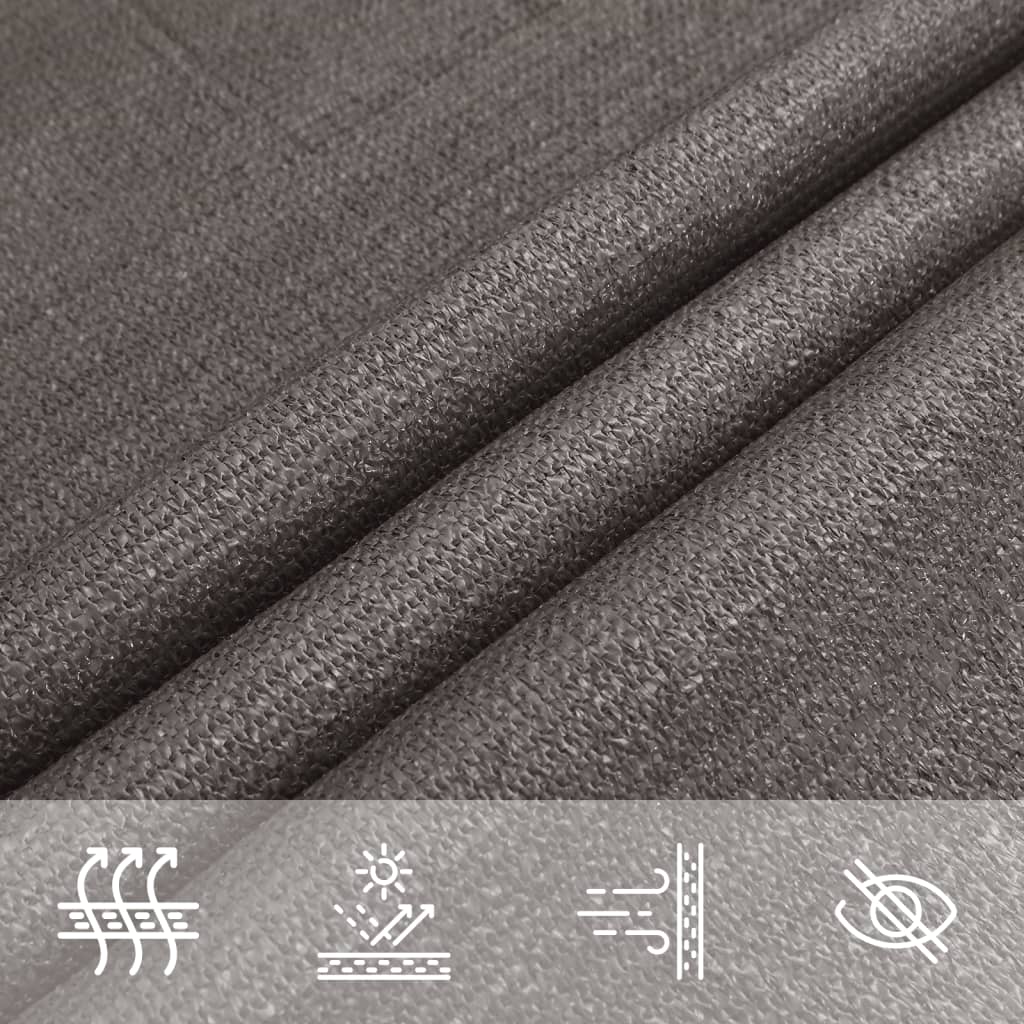 Sunshade Sail 160 g/m² Anthracite 2.5x5 m HDPE
