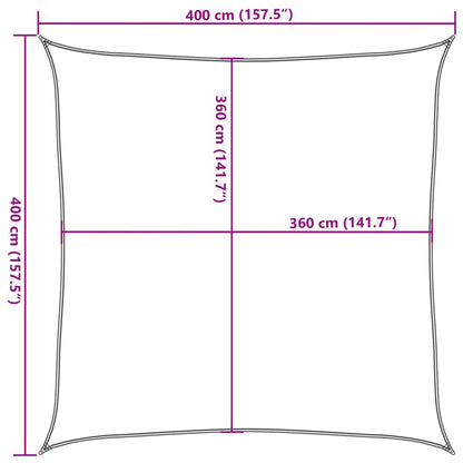 Sunshade Sail 160 g/m² Beige 4x4 m HDPE