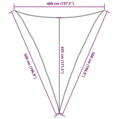 Sunshade Sail 160 g/m² Beige 4x5x5 m HDPE