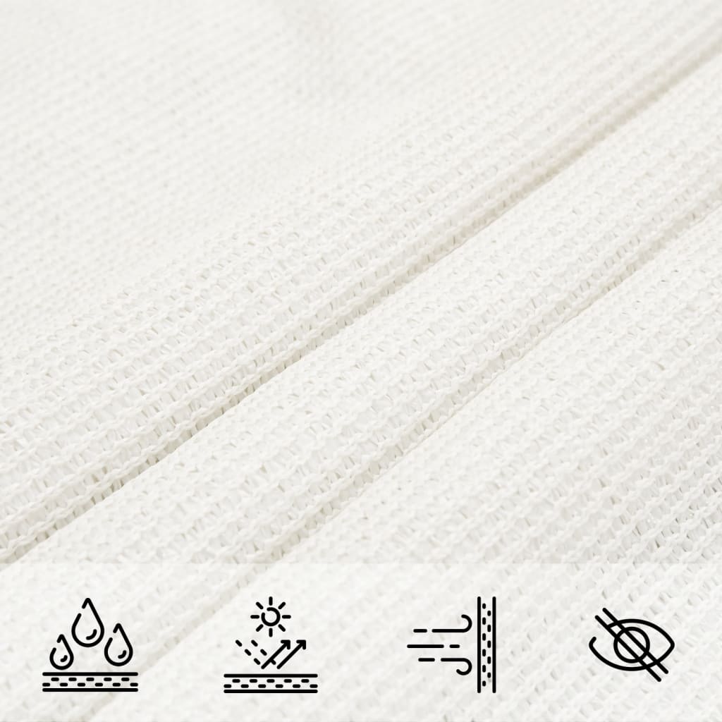 Sunshade Sail 160 g/m² White 2x3.5 m HDPE