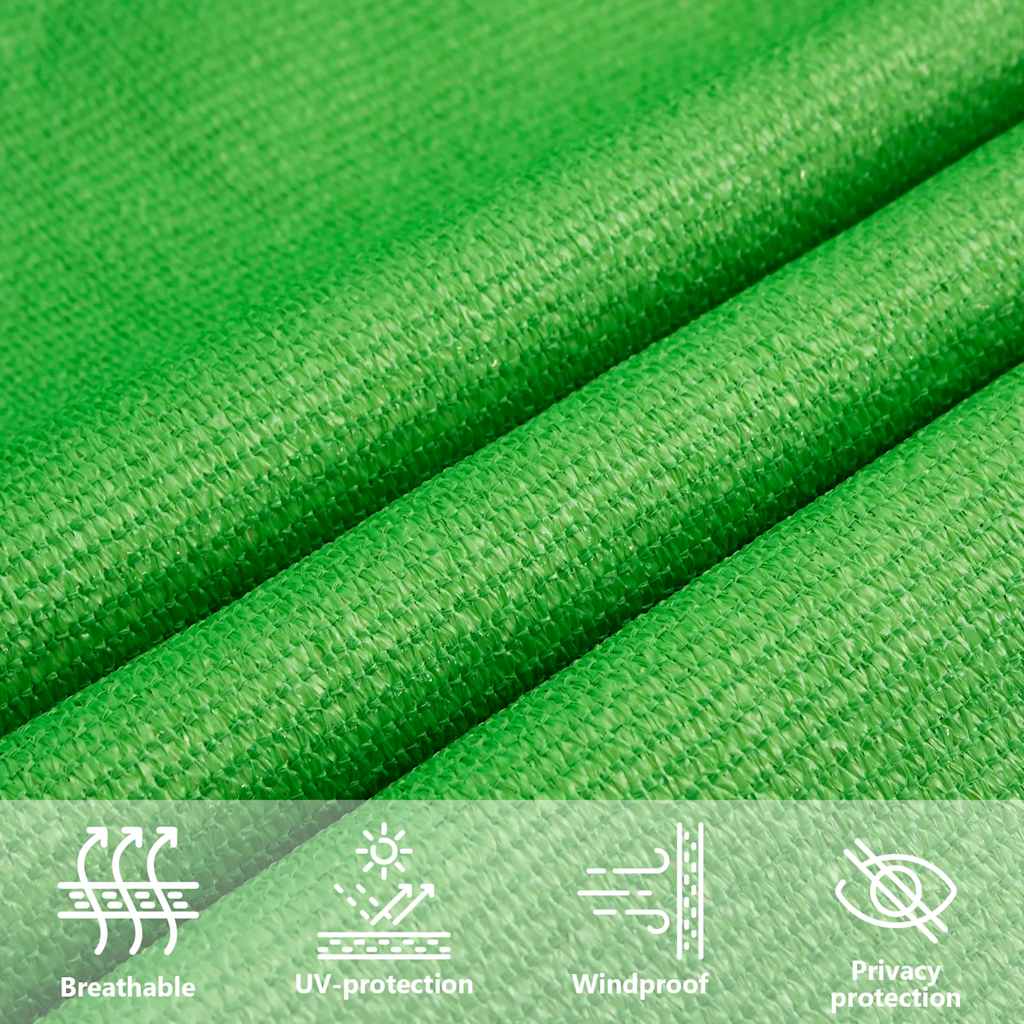 Sunshade Sail 160 g/m² Light Green 6x7 m HDPE
