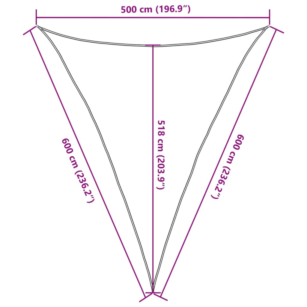 Sunshade Sail 160 g/m² Light Green 5x6x6 m HDPE