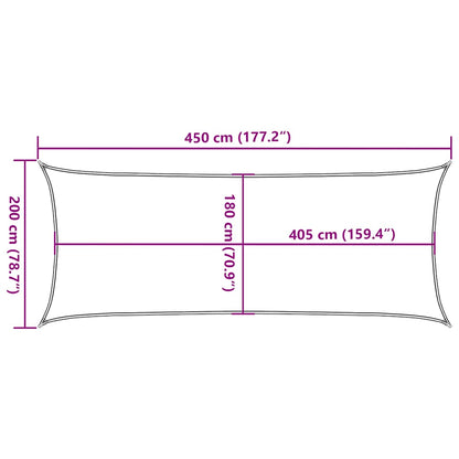 Sunshade Sail 160 g/m² Taupe 2x4.5 m HDPE