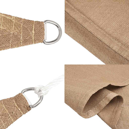 Sunshade Sail 160 g/m² Taupe 4x4x5.8 m HDPE