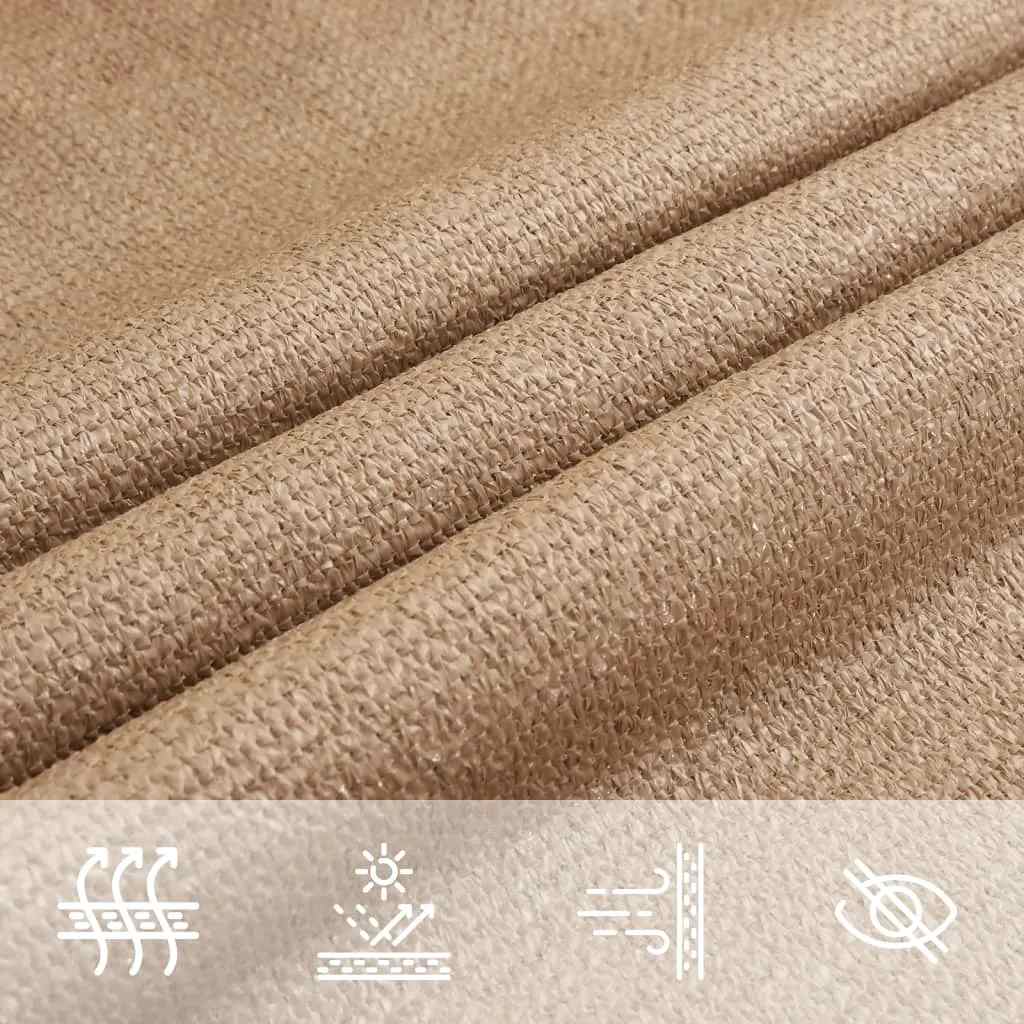 Sunshade Sail 160 g/m² Taupe 4x4x5.8 m HDPE