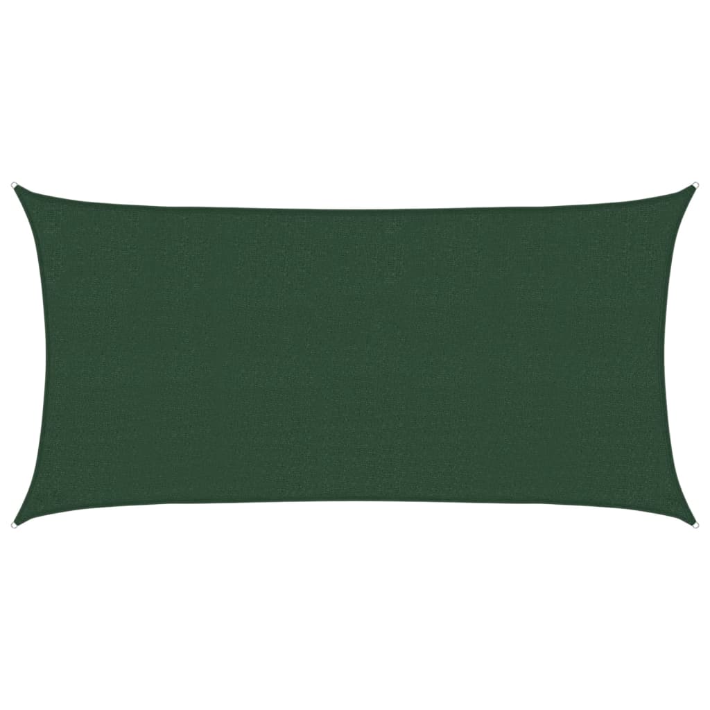 Sunshade Sail 160 g/m² Dark Green 2x4 m HDPE