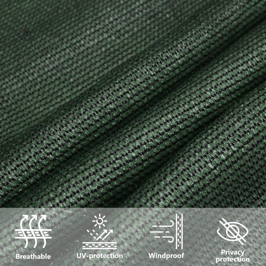 Sunshade Sail 160 g/m² Dark Green 2x4 m HDPE