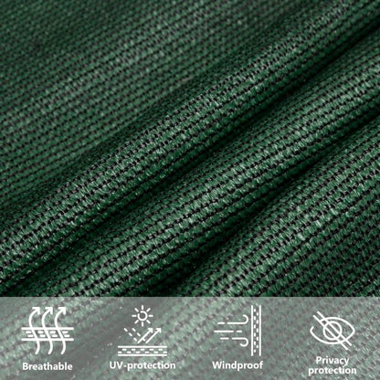 Sunshade Sail 160 g/m² Dark Green 2x4 m HDPE