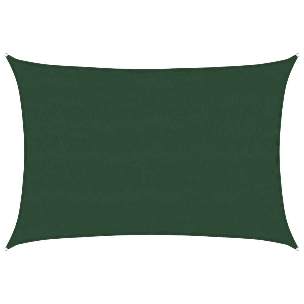 Sunshade Sail 160 g/m² Dark Green 5x7 m HDPE