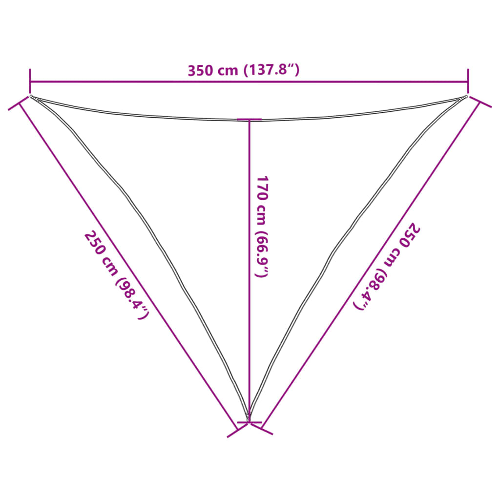 Sunshade Sail 160 g/m² Dark Green 2.5x2.5x3.5 m HDPE