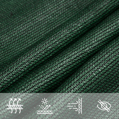 Sunshade Sail 160 g/m² Dark Green 4x4x5.8 m HDPE