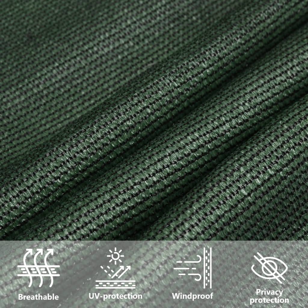 Sunshade Sail 160 g/m² Dark Green 4x4x5.8 m HDPE