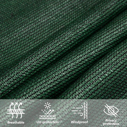 Sunshade Sail 160 g/m² Dark Green 4x4x5.8 m HDPE