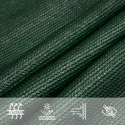 Sunshade Sail 160 g/m² Dark Green 4x5x6.8 m HDPE