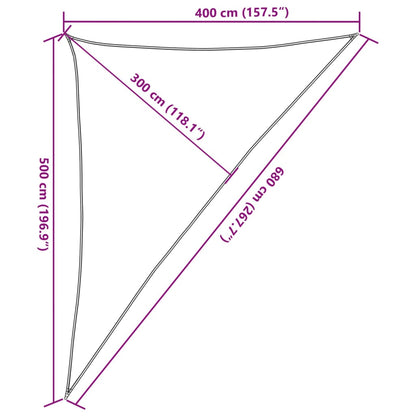 Sunshade Sail 160 g/m² Dark Green 4x5x6.8 m HDPE