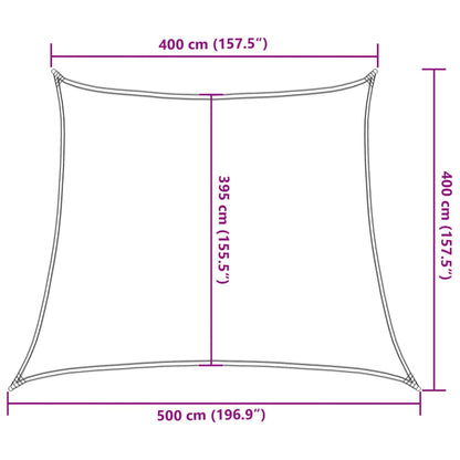 Sunshade Sail 160 g/m² Dark Green 4/5x4 m HDPE