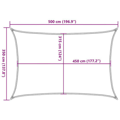 Sunshade Sail 160 g/m² Rectangular Blue 3.5x5 m HDPE