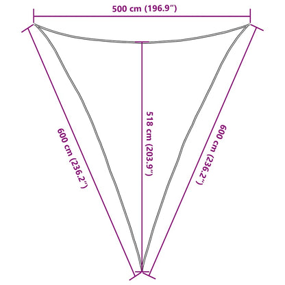 Sunshade Sail 160 g/m² Triangular Blue 5x6x6 m HDPE
