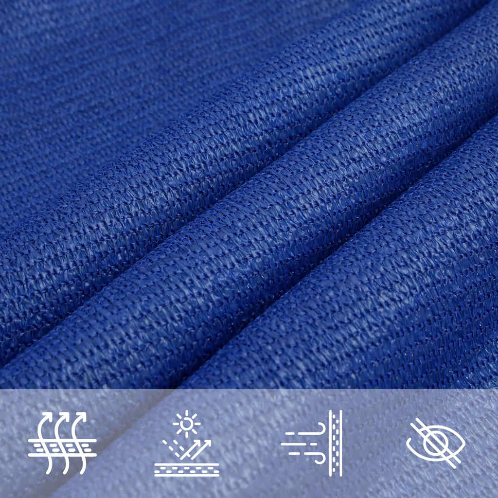 Sunshade Sail 160 g/m² Triangular Blue 4x5x6.8 m HDPE
