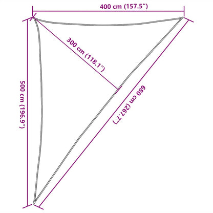 Sunshade Sail 160 g/m² Triangular Blue 4x5x6.8 m HDPE