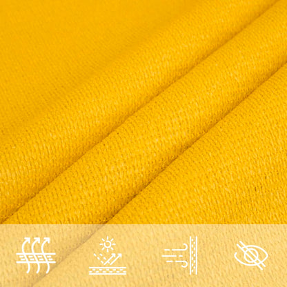 Sunshade Sail 160 g/m² Yellow 2.5x5 m HDPE