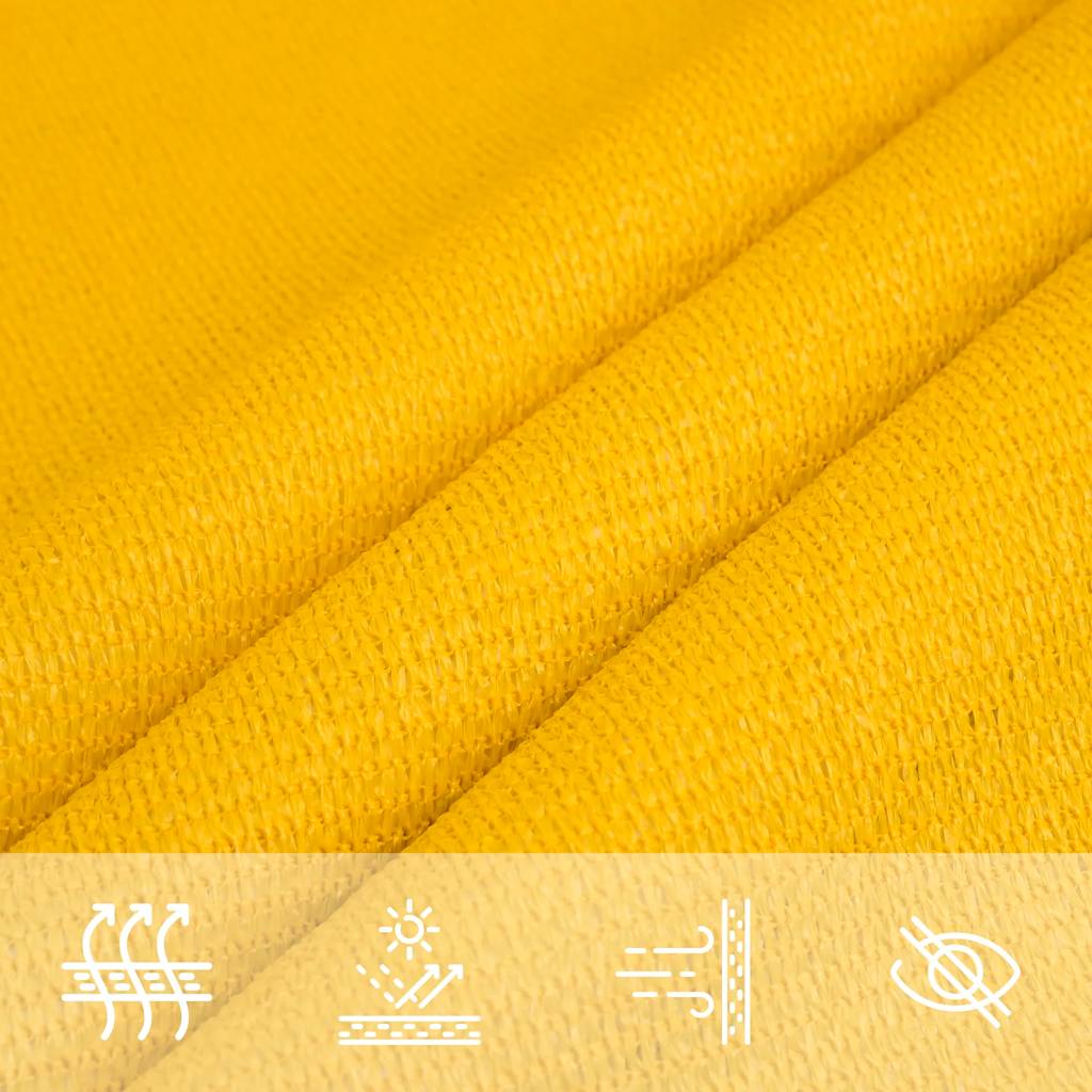 Sunshade Sail 160 g/m² Triangular Yellow 4x5x5 m HDPE