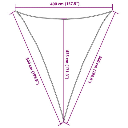 Sunshade Sail 160 g/m² Triangular Yellow 4x5x5 m HDPE