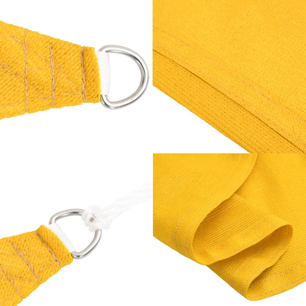 Sunshade Sail 160 g/m² Triangular Yellow 5x6x6 m HDPE