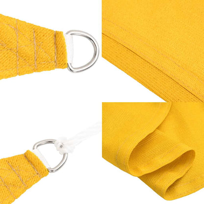 Sunshade Sail 160 g/m² Triangular Yellow 5x6x6 m HDPE