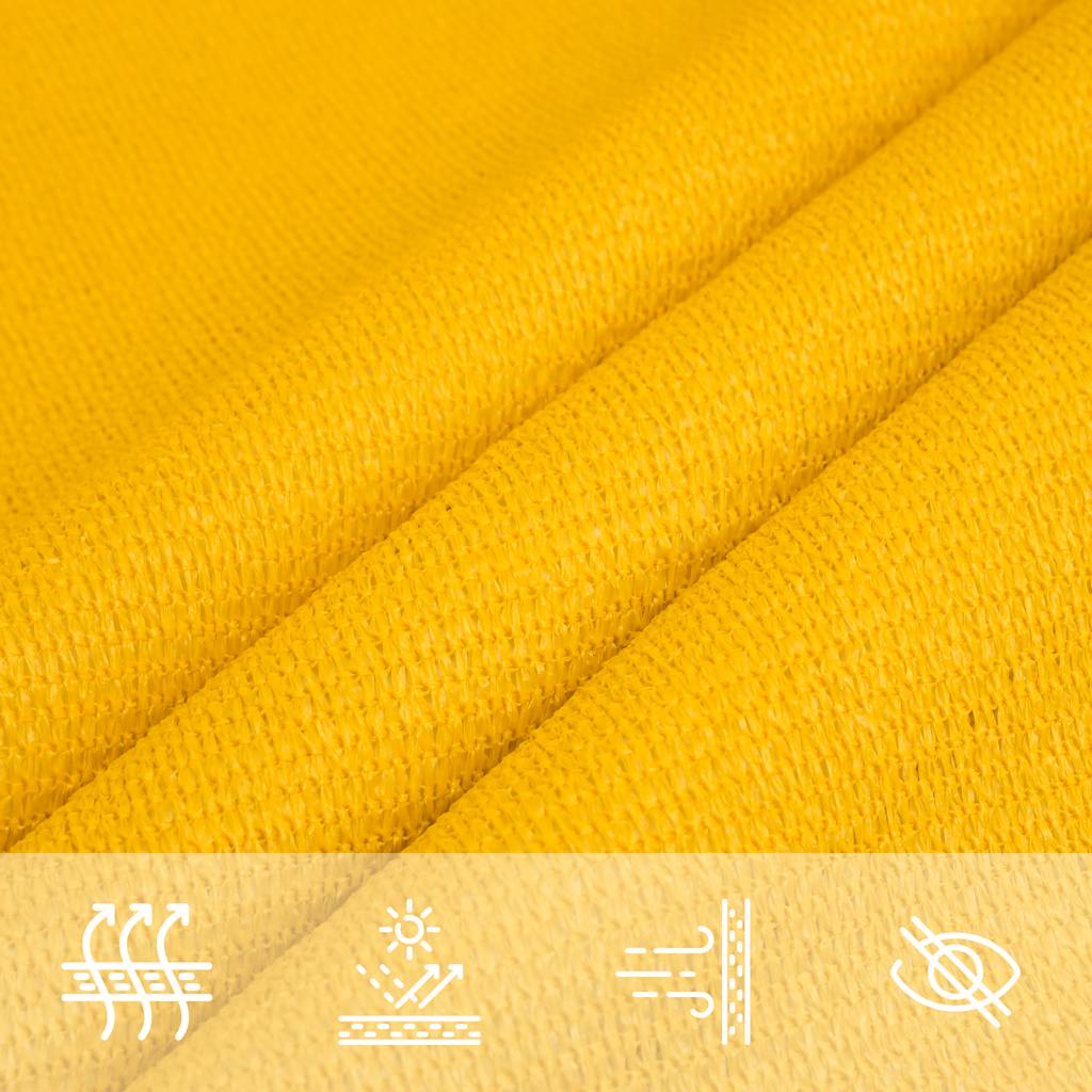 Sunshade Sail 160 g/m² Triangular Yellow 5x6x6 m HDPE