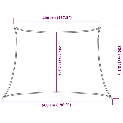 Sunshade Sail 160 g/m² Trapezium Yellow 4/5x3 m HDPE