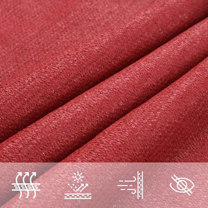Sunshade Sail 160 g/m² Red 2.5x2.5 m HDPE