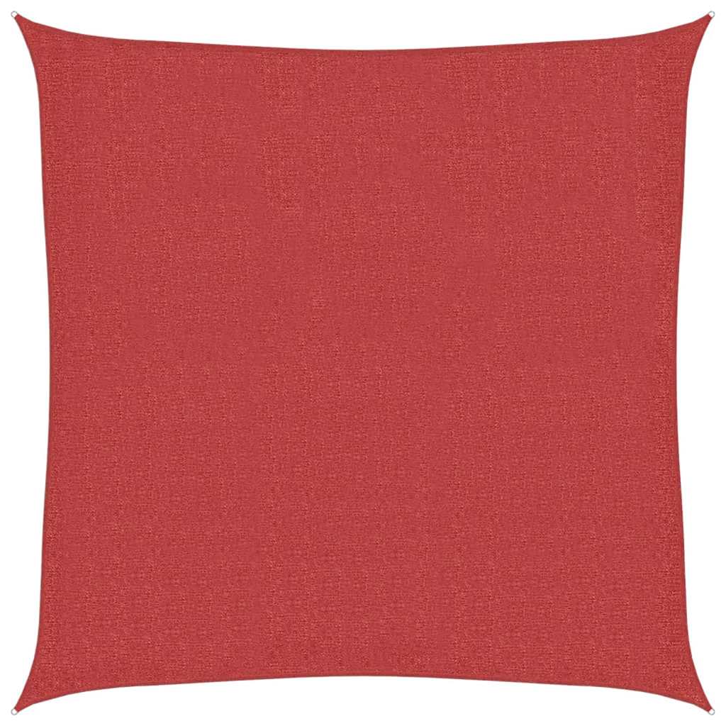 Sunshade Sail 160 g/m² Red 3.6x3.6 m HDPE