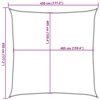 Sunshade Sail 160 g/m² Red 4.5x4.5 m HDPE