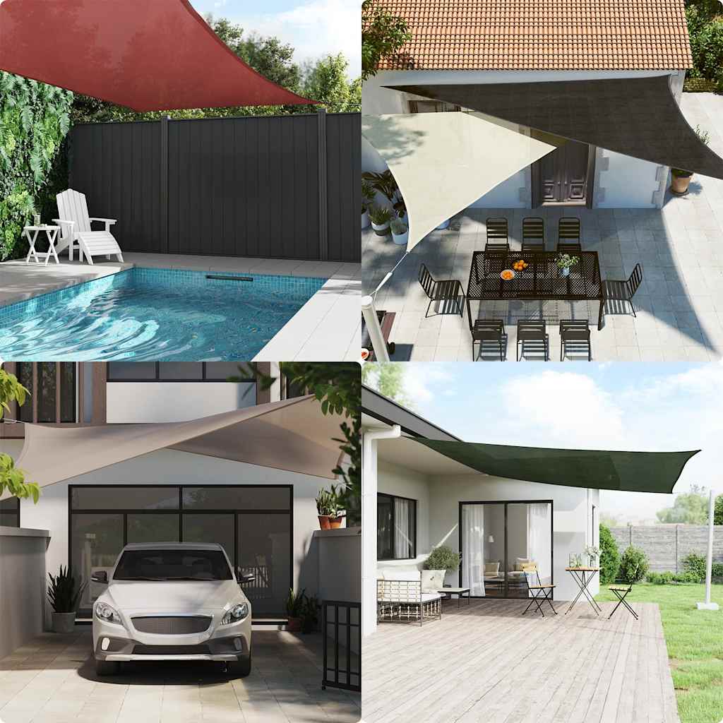 Sunshade Sail 160 g/m² Red 2x2.5 m HDPE