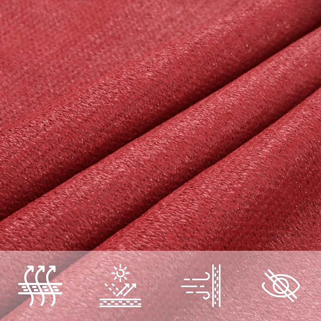 Sunshade Sail 160 g/m² Red 2x2.5 m HDPE