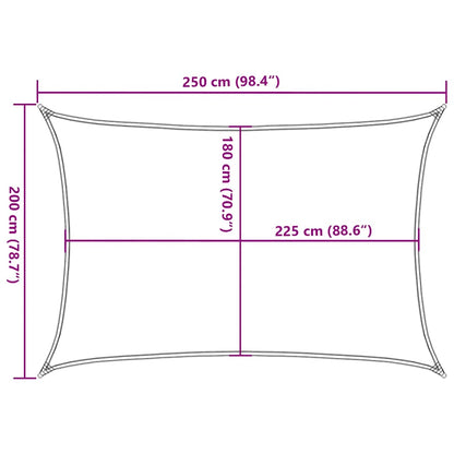 Sunshade Sail 160 g/m² Red 2x2.5 m HDPE