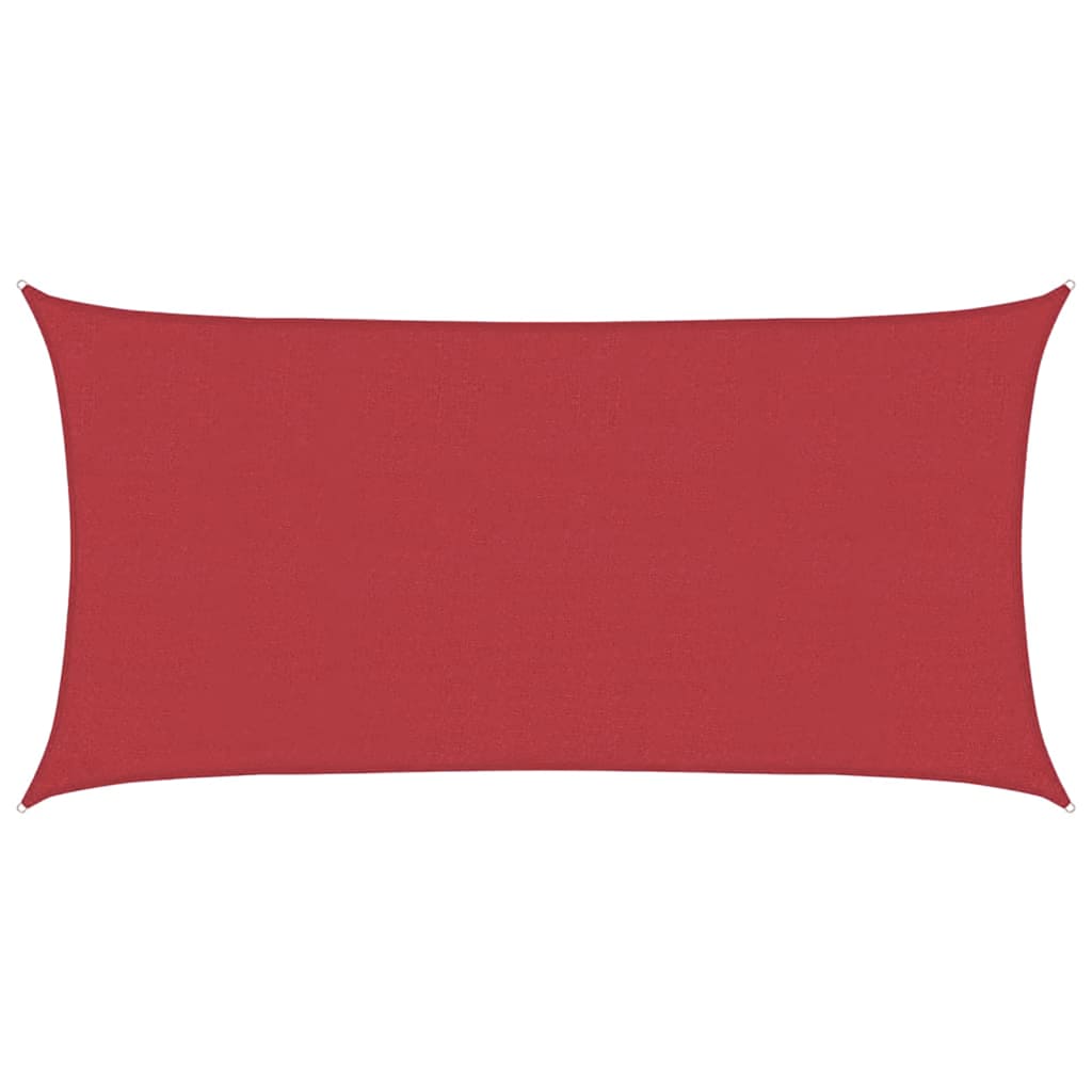 Sunshade Sail 160 g/m² Red 2x4 m HDPE
