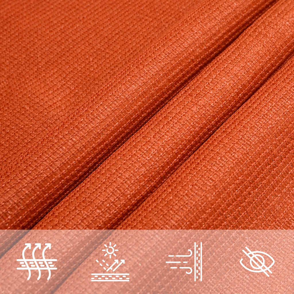 Sunshade Sail 160 g/m² Rectangular Orange 6x8 m HDPE
