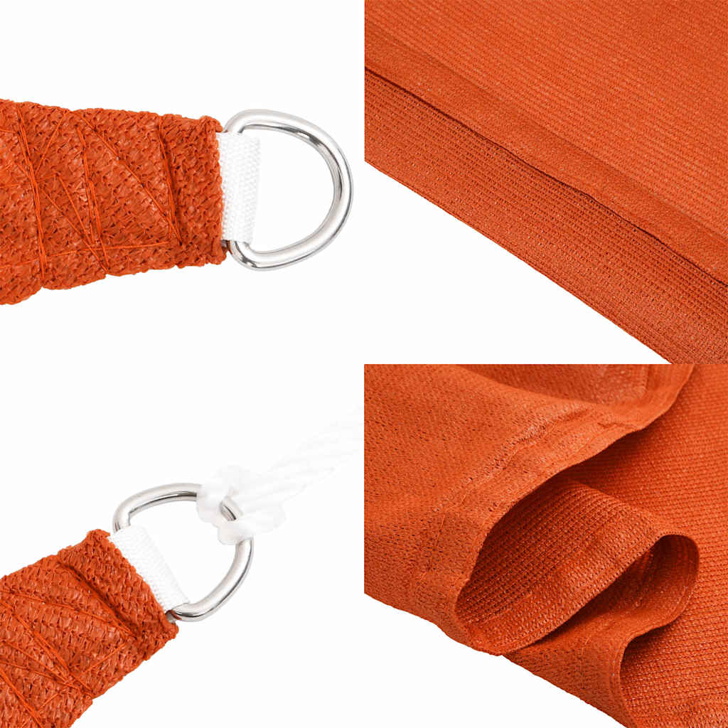 Sunshade Sail 160 g/m² Rectangular Orange 6x8 m HDPE